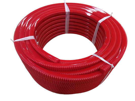 Red Color Polyurethane PU Super Grip Belt Hardness 90A Cusotm Length