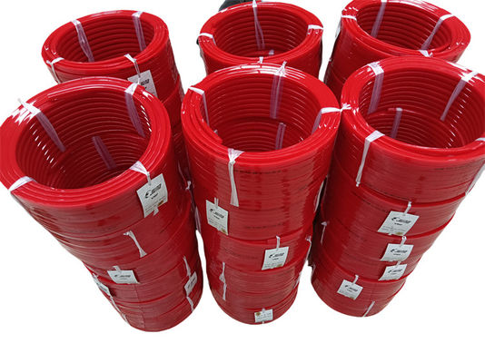 Red Color Polyurethane V-Belt 88 A Shore Hardness For Mechanical Transmission