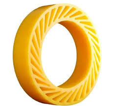 Red &amp; Yellow Color Polyurethane Paper Press Wheel 65 A Hardness Wear Resistant