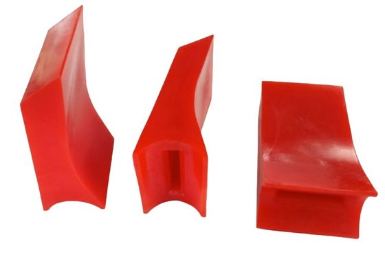 Polyurethane Scrapers Polyurethane Conveyor Cleaner Red Color High Strength