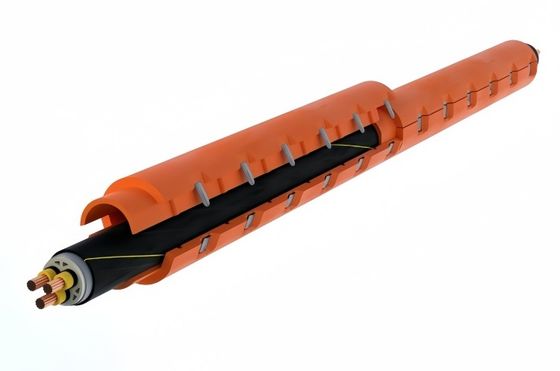 Polyurethane Submarine Cable Protection Duct Red PU Ducting For Underground Cable
